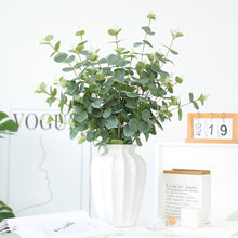 Load image into Gallery viewer, Artificial Plants Eucalyptus Leaves Green Leaf Branches Flowers Wreath DIY Bouquet Wedding Home Decoration
