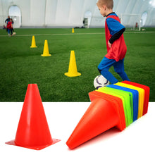 Load image into Gallery viewer, Sports Football Training Mark Bucket Cone Basketball Training Equipment Equipped With Cone Bucket Traffic Sign Safety Obstacle Bucket

