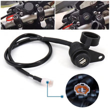 Load image into Gallery viewer, DV 12V Motorcycle Double USB Charger Adapter Socket Converter For Yamaha MT-07 MT-09 SP Tracer FZ-09 FZ-07 Tracer XSR 700 900
