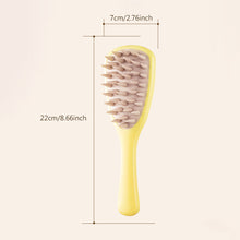 Load image into Gallery viewer, Ginkgo Leaf Hair Brush Massager Silicone Coarse Toothed Handle Hair Comb Long Handle Hair Massage Brush
