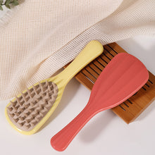 Load image into Gallery viewer, Ginkgo Leaf Hair Brush Massager Silicone Coarse Toothed Handle Hair Comb Long Handle Hair Massage Brush
