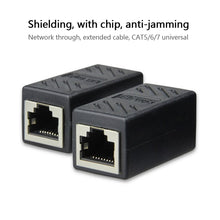 Load image into Gallery viewer, 5/10/20Pcs Ethernet Cable Extender,RJ45 cat 5 cat 6 cat6a Coupler, Extender Connector - Ethernet Coupler Female to Female
