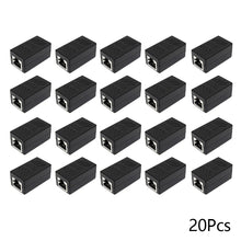 Load image into Gallery viewer, 5/10/20Pcs Ethernet Cable Extender,RJ45 cat 5 cat 6 cat6a Coupler, Extender Connector - Ethernet Coupler Female to Female
