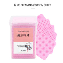 Load image into Gallery viewer, 200Pcs Lint-Free Paper Cotton Wipes Eyelash Extension Glue Remover Pads Lashes Grafting Cleaning Glue Mouth Wipe Makeup Tool
