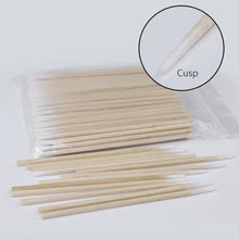 Load image into Gallery viewer, 100pcs Micro Wood Cotton Swab Eyelash Extension Tools Tatoo Microblading Cleaning Wooden Sticks Cosmetic Cotton Brush Buds Tip
