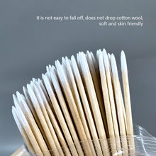 Load image into Gallery viewer, 100Pcs Disposable Ultra-small Cotton Swab Brush Lint Free Micro Wood Makeup Brushes Eyelash Extension Glue Removing Tools
