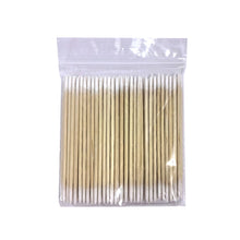 Load image into Gallery viewer, 100Pcs Disposable Ultra-small Cotton Swab Brush Lint Free Micro Wood Makeup Brushes Eyelash Extension Glue Removing Tools
