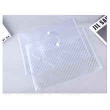 Load image into Gallery viewer, 20 Pieces A4 Twill Waterproof Snap Buckles Large Capacity Office Materials Student Test Paper Bags Transparent File Bags
