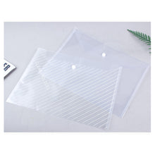 Load image into Gallery viewer, 20 Pieces A4 Twill Waterproof Snap Buckles Large Capacity Office Materials Student Test Paper Bags Transparent File Bags
