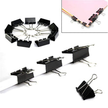 Load image into Gallery viewer, 10pcs/lot Binder Clips Metal Fold Back Clips Small Paper Clip Clamp 15/19/25/32mm Office Clip for Home School Office Storage
