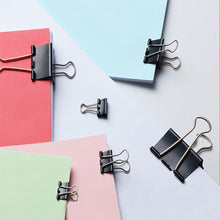 Load image into Gallery viewer, 10pcs/lot Binder Clips Metal Fold Back Clips Small Paper Clip Clamp 15/19/25/32mm Office Clip for Home School Office Storage
