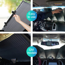 Load image into Gallery viewer, 18"/26"/28"/31" Car Windshield Sunshade Automatic Retractable SUV Truck Front Side Rear Window UV Protection Insulation Heat Curtain Shading
