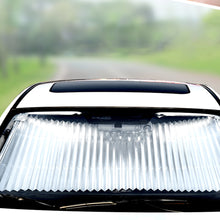 Load image into Gallery viewer, 18"/26"/28"/31" Car Windshield Sunshade Automatic Retractable SUV Truck Front Side Rear Window UV Protection Insulation Heat Curtain Shading
