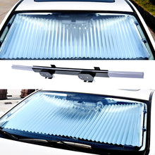 Load image into Gallery viewer, 18"/26"/28"/31" Car Windshield Sunshade Automatic Retractable SUV Truck Front Side Rear Window UV Protection Insulation Heat Curtain Shading

