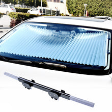Load image into Gallery viewer, 18"/26"/28"/31" Car Windshield Sunshade Automatic Retractable SUV Truck Front Side Rear Window UV Protection Insulation Heat Curtain Shading
