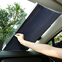 Load image into Gallery viewer, 18"/26"/28"/31" Car Windshield Sunshade Automatic Retractable SUV Truck Front Side Rear Window UV Protection Insulation Heat Curtain Shading

