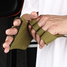 Load image into Gallery viewer, 1Pair Trapezoidal Four-Finger Fitness Hand Guard Anti-Slip Wear-Resistant Strength Training Weight Lifting Hard Pull Fitness Auxiliary Grip Strap
