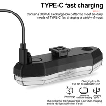Load image into Gallery viewer, 1PC Multi-Function Wireless Remote Control Steering Brake Taillight USB Charging With Electric Bell Waterproof Night Riding Safety LED Warning Light
