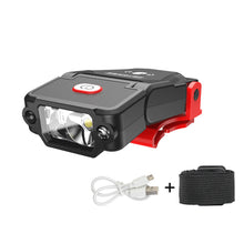 Load image into Gallery viewer, 1PC Dual Light Source Hat Clip Light Wave Hand Sensing Outdoor Red Mosquito Repellent Light Ultra-Light Portable Waterproof Headlight
