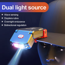 Load image into Gallery viewer, 1PC Dual Light Source Hat Clip Light Wave Hand Sensing Outdoor Red Mosquito Repellent Light Ultra-Light Portable Waterproof Headlight
