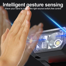 Load image into Gallery viewer, 1PC Dual Light Source Hat Clip Light Wave Hand Sensing Outdoor Red Mosquito Repellent Light Ultra-Light Portable Waterproof Headlight
