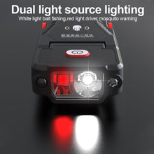 Load image into Gallery viewer, 1PC Dual Light Source Hat Clip Light Wave Hand Sensing Outdoor Red Mosquito Repellent Light Ultra-Light Portable Waterproof Headlight
