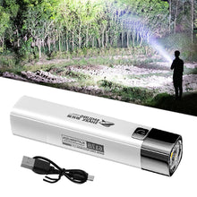 Load image into Gallery viewer, Portable Multi-Function Flashlight With Power Bank Function Outdoor Camping Hiking G3 Light Bead Glare Flashlight USB Charging
