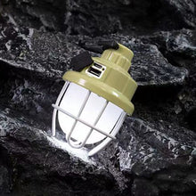 Load image into Gallery viewer, Portable Outdoor Retro Pine Cone Camping Light Multi-Functional Powerbank Tent Ceiling Atmosphere Light With Hook USB Charging
