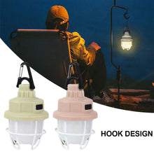 Load image into Gallery viewer, Portable Outdoor Retro Pine Cone Camping Light Multi-Functional Powerbank Tent Ceiling Atmosphere Light With Hook USB Charging
