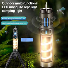 Load image into Gallery viewer, Multifunctional LED Camping Light With Mosquito Repellent Mat Triangle Stand Portable Outdoor Tent Canopy Atmosphere Light Flashlight Type-C Charging
