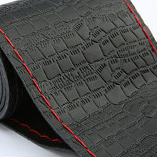 Load image into Gallery viewer, DIY Car Steering Wheel Cover Genuine Leather Embossed Cowhide Steering Wheel Wrap Braid With Needle Thread 38cm
