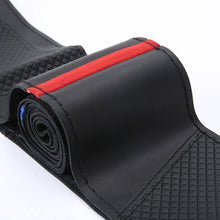Load image into Gallery viewer, DIY Soft Genuine Leather Car Steering Wheel Covers Braid With Needle And Thread Auto Interior Accessories 38cm
