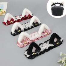 Load image into Gallery viewer, 2Pcs Cute Motorcycle Helmet Decorations Lace ribbon Soft Plush Ears For Motocross Full Face Off Road Helmet Sticker
