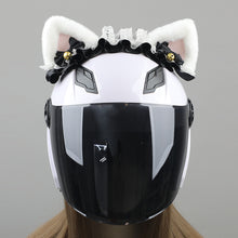 Load image into Gallery viewer, 2Pcs Cute Motorcycle Helmet Decorations Lace ribbon Soft Plush Ears For Motocross Full Face Off Road Helmet Sticker
