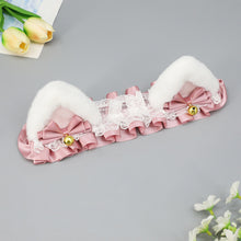 Load image into Gallery viewer, 2Pcs Cute Motorcycle Helmet Decorations Lace ribbon Soft Plush Ears For Motocross Full Face Off Road Helmet Sticker
