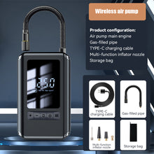 Load image into Gallery viewer, Portable Multifunction Car Tire Inflatable Pump Handheld Wireless Charging Digital Display Motorcycle Bike
