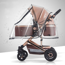 Load image into Gallery viewer, EVA Baby Stroller Rain Cover Waterproof Pram Wind Dust Shield Transparent Zipper Open For Pushchairs Raincoat Baby Stroller Accessories
