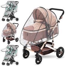 Load image into Gallery viewer, EVA Baby Stroller Rain Cover Waterproof Pram Wind Dust Shield Transparent Zipper Open For Pushchairs Raincoat Baby Stroller Accessories
