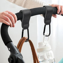 Load image into Gallery viewer, PU Leather Baby Stroller Hook for Pram Rotate 360 Degree Rotatable Cart Organizer Pram Hook Stroller Accessories
