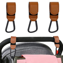 Load image into Gallery viewer, PU Leather Baby Stroller Hook for Pram Rotate 360 Degree Rotatable Cart Organizer Pram Hook Stroller Accessories
