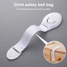 Load image into Gallery viewer, 10Pcs Baby Cabinet Locks Strap Drawer Lock Child Anti Opening Refrigerator Lock Home Baby Anti Pinch Safety Protection Buckle
