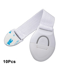 Load image into Gallery viewer, 10Pcs Baby Cabinet Locks Strap Drawer Lock Child Anti Opening Refrigerator Lock Home Baby Anti Pinch Safety Protection Buckle
