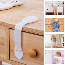 Load image into Gallery viewer, 10Pcs Baby Cabinet Locks Strap Drawer Lock Child Anti Opening Refrigerator Lock Home Baby Anti Pinch Safety Protection Buckle
