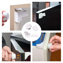 Load image into Gallery viewer, Magnetic Children Safety Lock Built-in Invisible Punch Free Drawer Cabinet Door Lock Kids Security Drawer Anti-opening Latch Baby Protection
