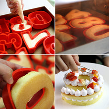 Load image into Gallery viewer, 10 Inch 0-9 Numbers Cake Mold Cake Decorating Tools Silicone Cake Pan Number Cake Molds DIY Birthday Cake Pastry Bakery Accessories
