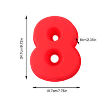 Load image into Gallery viewer, 10 Inch 0-9 Numbers Cake Mold Cake Decorating Tools Silicone Cake Pan Number Cake Molds DIY Birthday Cake Pastry Bakery Accessories
