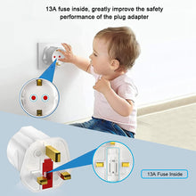 Load image into Gallery viewer, Universal CE Rohs European EU to US UK Plug Adapter Travel Converter Middle East Malaysia United Kingdom
