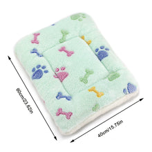 Load image into Gallery viewer, Pet Warm Fleece Mat Small Large Paw Print Cat Dog Puppy Soft Blanket Bed Pillow Cushion
