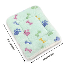 Load image into Gallery viewer, Pet Warm Fleece Mat Small Large Paw Print Cat Dog Puppy Soft Blanket Bed Pillow Cushion
