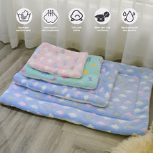 Load image into Gallery viewer, Pet Warm Fleece Mat Small Large Paw Print Cat Dog Puppy Soft Blanket Bed Pillow Cushion

